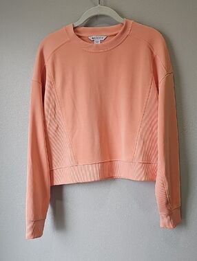 Athleta Coral Cropped Crewneck Sweatshirt